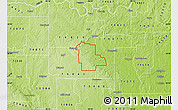 Physical Map of ZIP code 74842