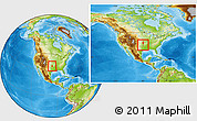 Physical Location Map of ZIP code 74845, within the entire country