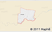 Classic Style 3D Map of ZIP code 74848, single color outside