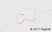 Silver Style 3D Map of ZIP code 74848, single color outside