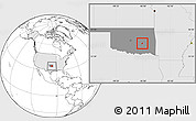 Blank Location Map of ZIP code 74850, highlighted country, highlighted state