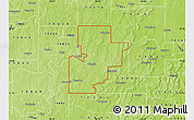 Physical Map of ZIP code 74859