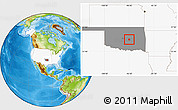 Physical Location Map of ZIP code 74868, highlighted country, highlighted state