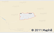 Classic Style 3D Map of ZIP code 74873, single color outside