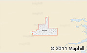 Classic Style 3D Map of ZIP code 74880, single color outside