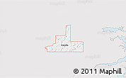 Silver Style 3D Map of ZIP code 74880, single color outside