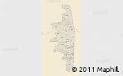 Classic Style 3D Map of ZIP codes starting with 749, single color outside