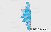 Political Shades 3D Map of ZIP codes starting with 749, cropped outside
