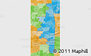 Political Shades 3D Map of ZIP codes starting with 749