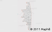 Silver Style 3D Map of ZIP codes starting with 749, single color outside