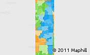Political Shades Simple Map of ZIP codes starting with 749