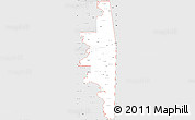 Silver Style Simple Map of ZIP codes starting with 749