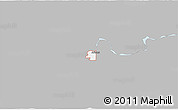 Gray 3D Map of ZIP code 74901, single color outside