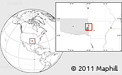 Blank Location Map of ZIP code 74901, highlighted county, highlighted state