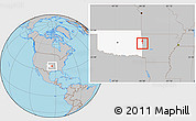 Gray Location Map of ZIP code 74901, highlighted state
