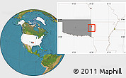 Satellite Location Map of ZIP code 74901, highlighted country, highlighted state