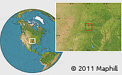 Satellite Location Map of ZIP code 74901
