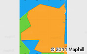 Political Simple Map of ZIP code 74901
