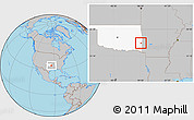 Gray Location Map of ZIP code 74939, highlighted state