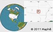 Satellite Location Map of ZIP code 74939, highlighted country, highlighted county