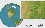 Satellite Location Map of ZIP code 74939