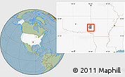 Savanna Style Location Map of ZIP code 74939, highlighted country, highlighted county, hill shading