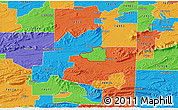 Political 3D Map of ZIP code 74940