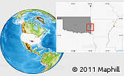 Physical Location Map of ZIP code 74940, highlighted country, highlighted state