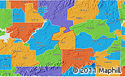 Political 3D Map of ZIP code 74941