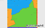 Political Simple Map of ZIP code 74944