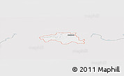 Silver Style Panoramic Map of ZIP code 74948, single color outside