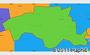 Political Simple Map of ZIP code 74948