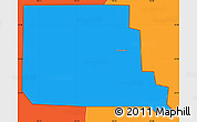 Political Simple Map of ZIP code 74956