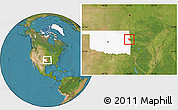 Satellite Location Map of ZIP code 74960, highlighted state