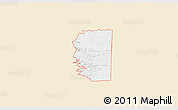 Classic Style 3D Map of ZIP code 74963, single color outside