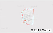 Silver Style 3D Map of ZIP code 74963, single color outside