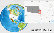Physical Location Map of ZIP code 74963, highlighted country, highlighted state