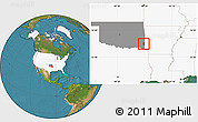 Satellite Location Map of ZIP code 74963, highlighted country, highlighted state