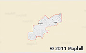 Classic Style 3D Map of ZIP code 74966, single color outside