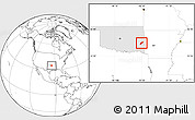 Blank Location Map of ZIP code 74966, highlighted state