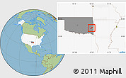 Savanna Style Location Map of ZIP code 74966, highlighted country, highlighted state