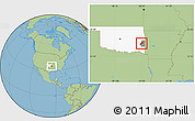 Savanna Style Location Map of ZIP code 74966, highlighted county, highlighted state