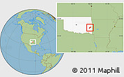 Savanna Style Location Map of ZIP code 74966, highlighted state
