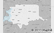 Gray Map of Bryan County