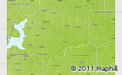 Physical Map of Bryan County