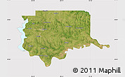 Satellite Map of Bryan County, cropped outside