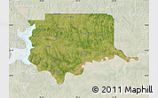 Satellite Map of Bryan County, lighten