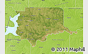 Satellite Map of Bryan County, physical outside