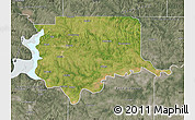 Satellite Map of Bryan County, semi-desaturated