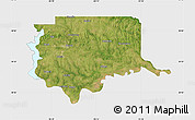 Satellite Map of Bryan County, single color outside
